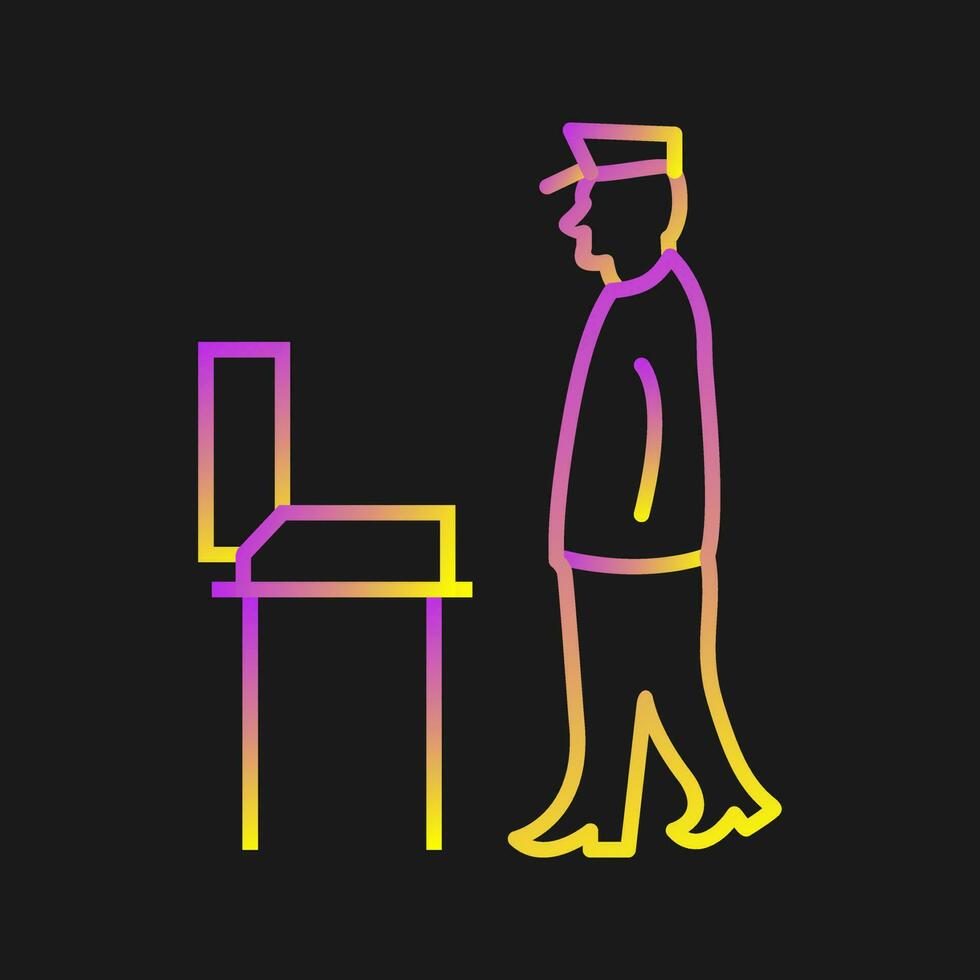 Guard Checking Briefcase Vector Icon