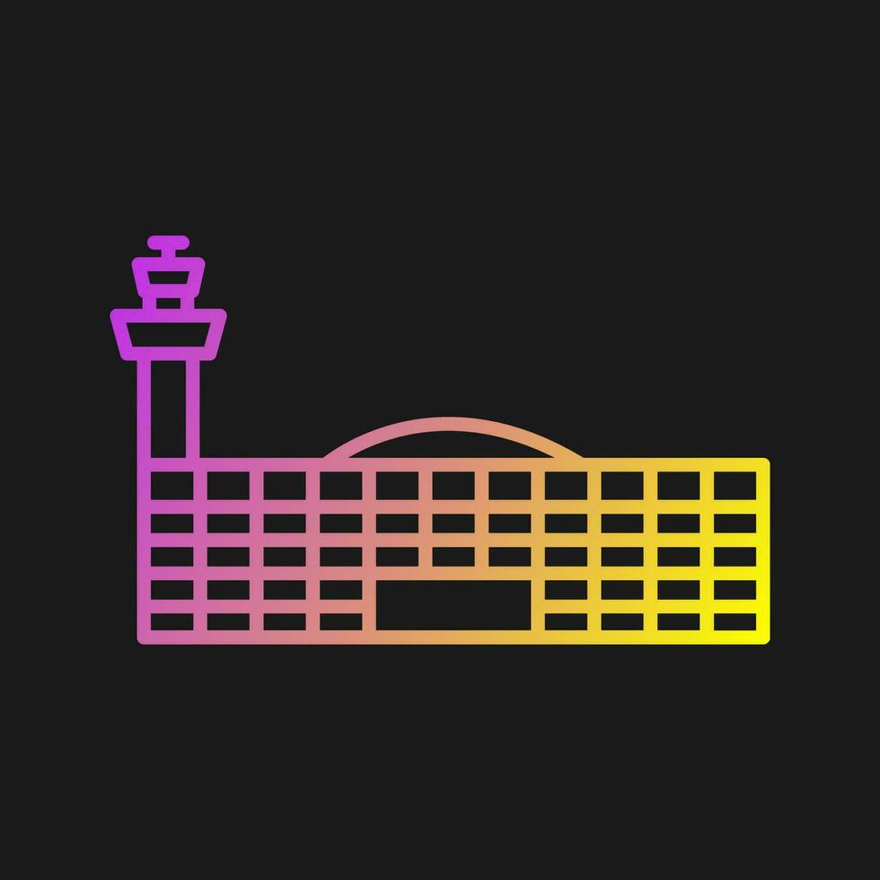 icono de vector de edificio de aeropuerto