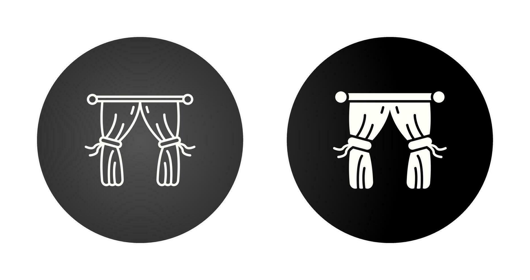 curtains vector icon