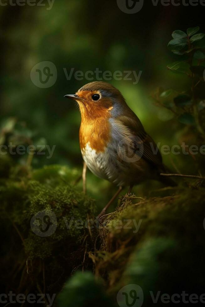 a Robin Bird.Generate Ai photo