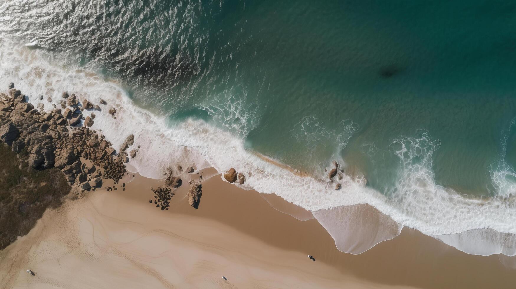 Beach and ocean. Illustration photo