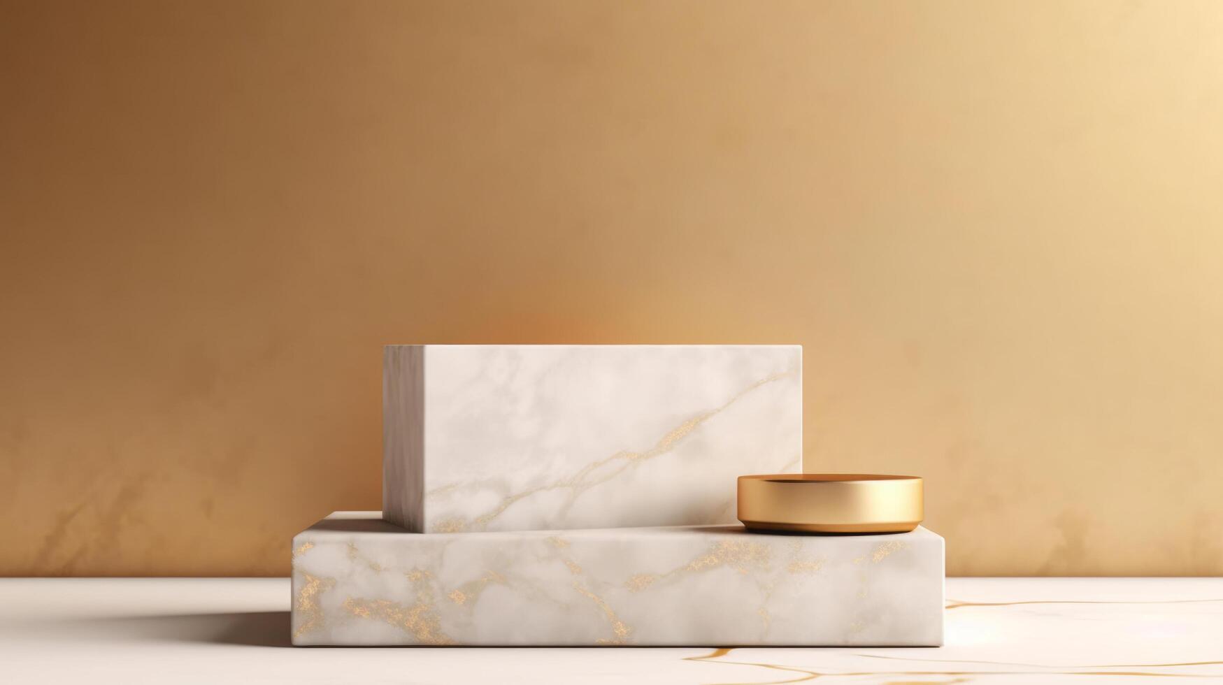 Marble display podium background. Illustration photo