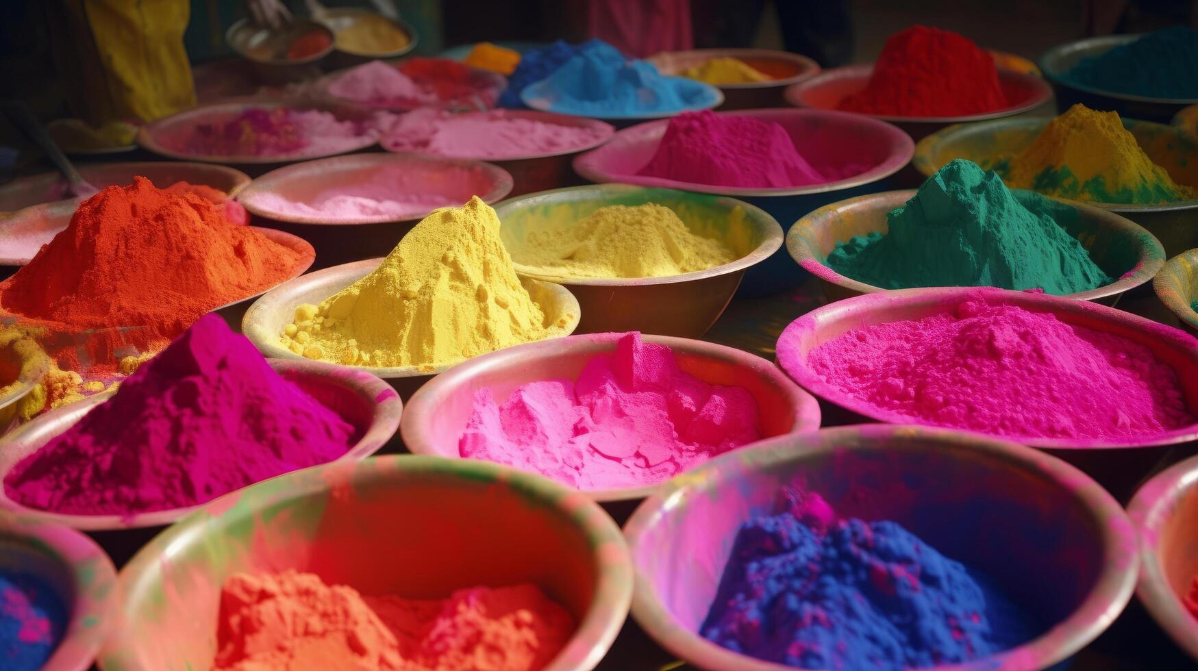 Holi colors. Illustration photo