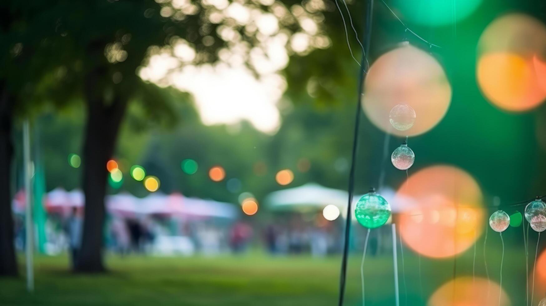 Summer party bokeh background. Illustration photo