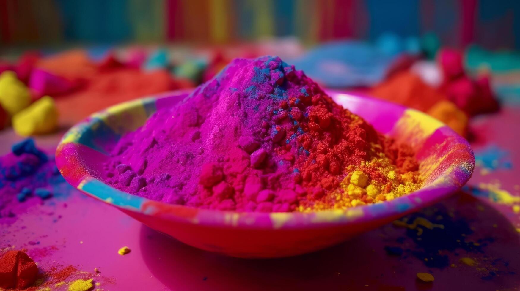 Holi colors. Illustration photo