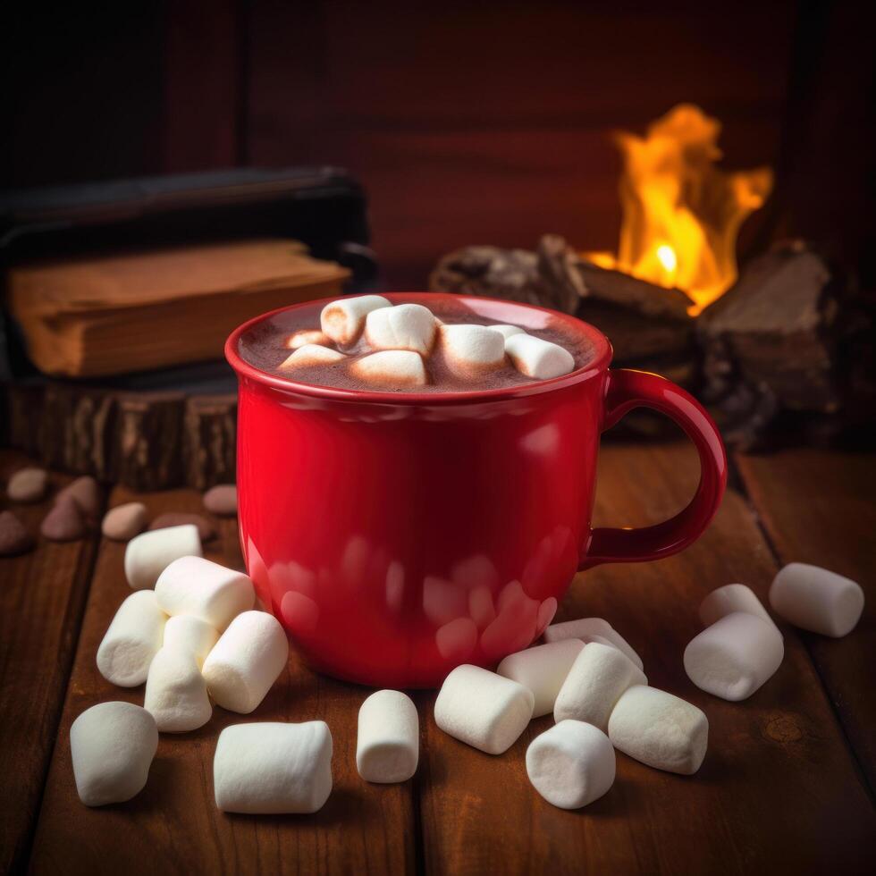 Cocoa with marshmallows Illustration photo