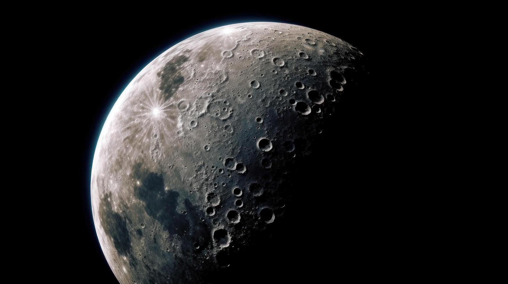 Moon from space. Illustration photo