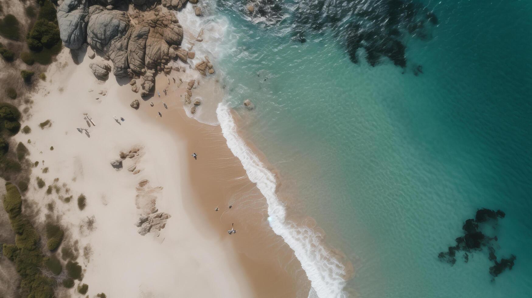 Beach and ocean. Illustration photo
