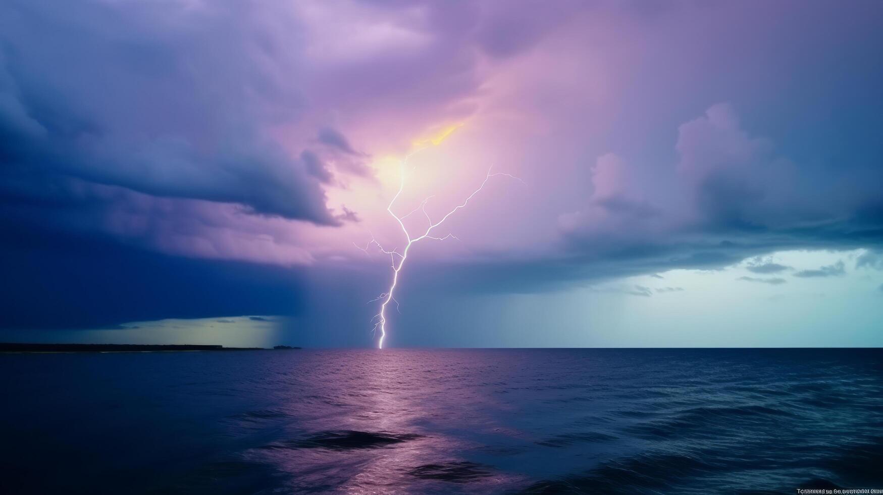 Neon lightning glowing. Illustration photo