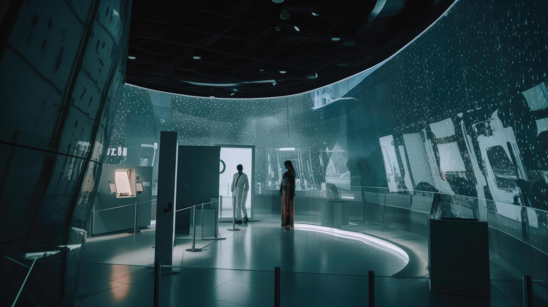 Museum of future. Illustration photo
