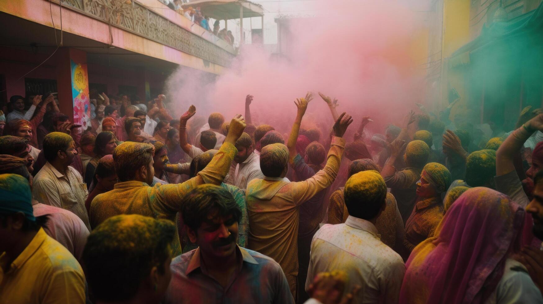 Holi Holiday in India. Illustration photo