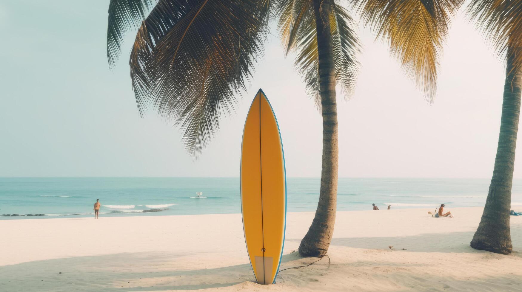 Surf board background. Illustration photo