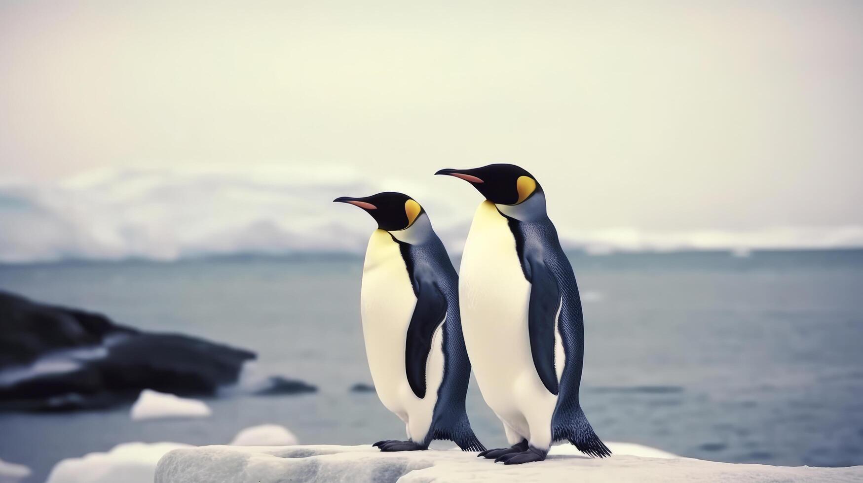 African penguins on a beach. Illustration photo