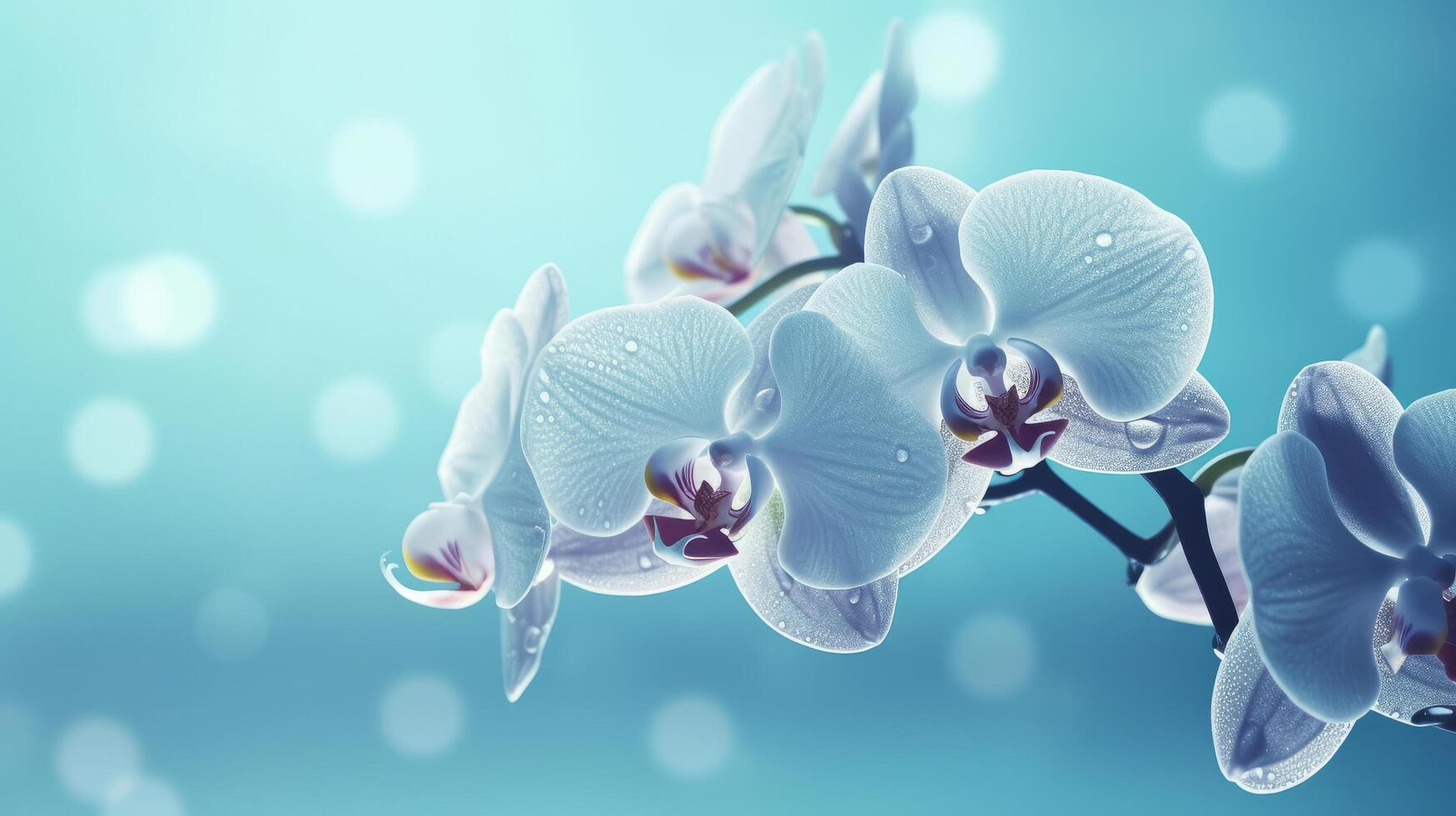 Natural orchid flower background. Illustration photo