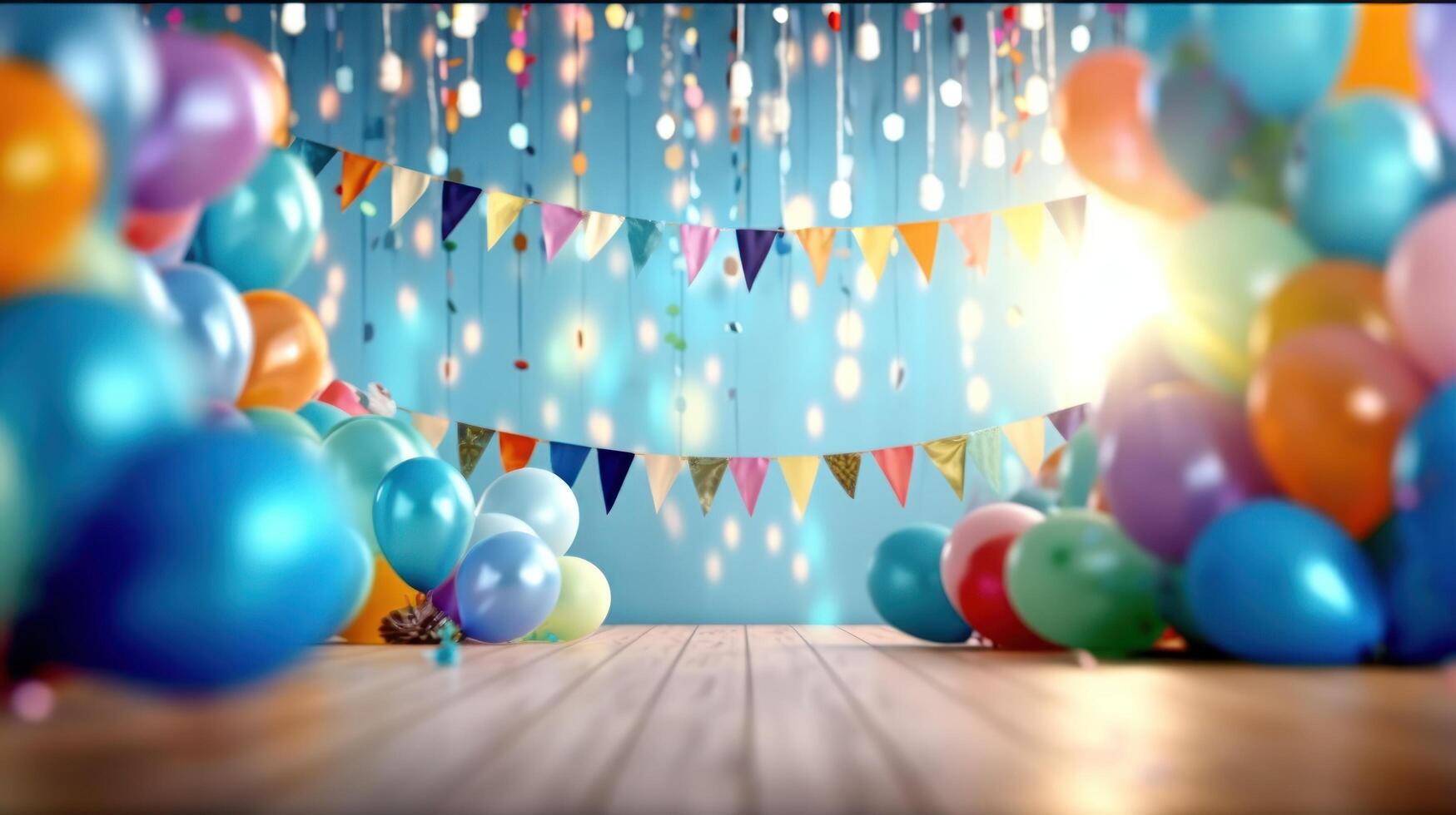 Birthday party background. Illustration photo