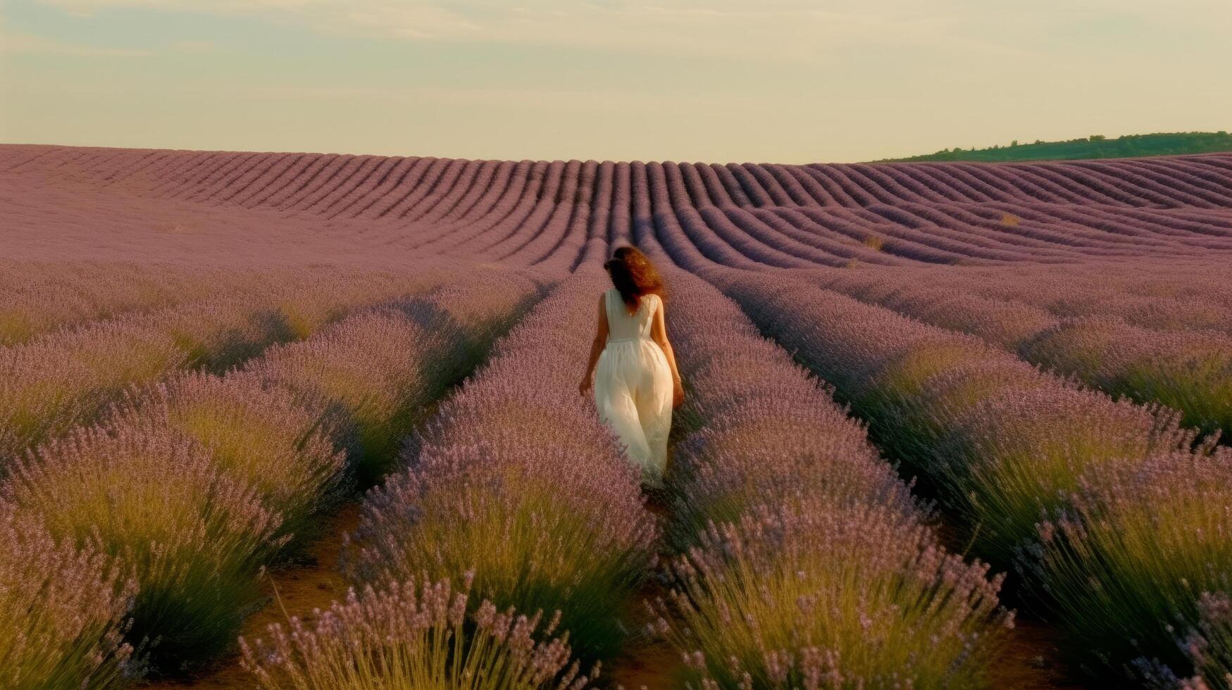 Lavender field background. Illustration photo