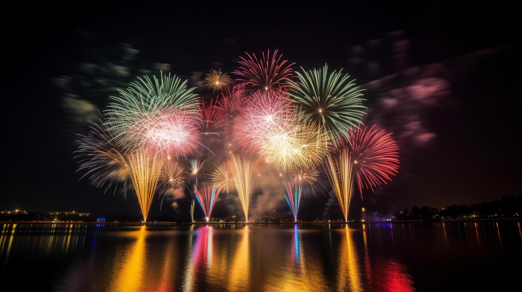 Firework holiday background. Illustration photo