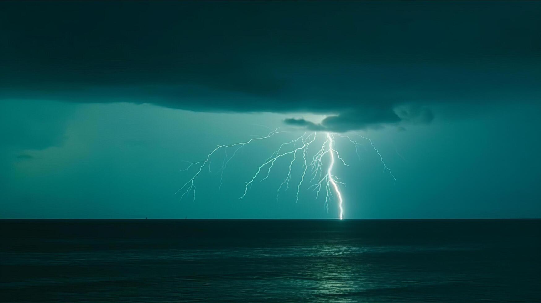 Neon lightning glowing. Illustration photo