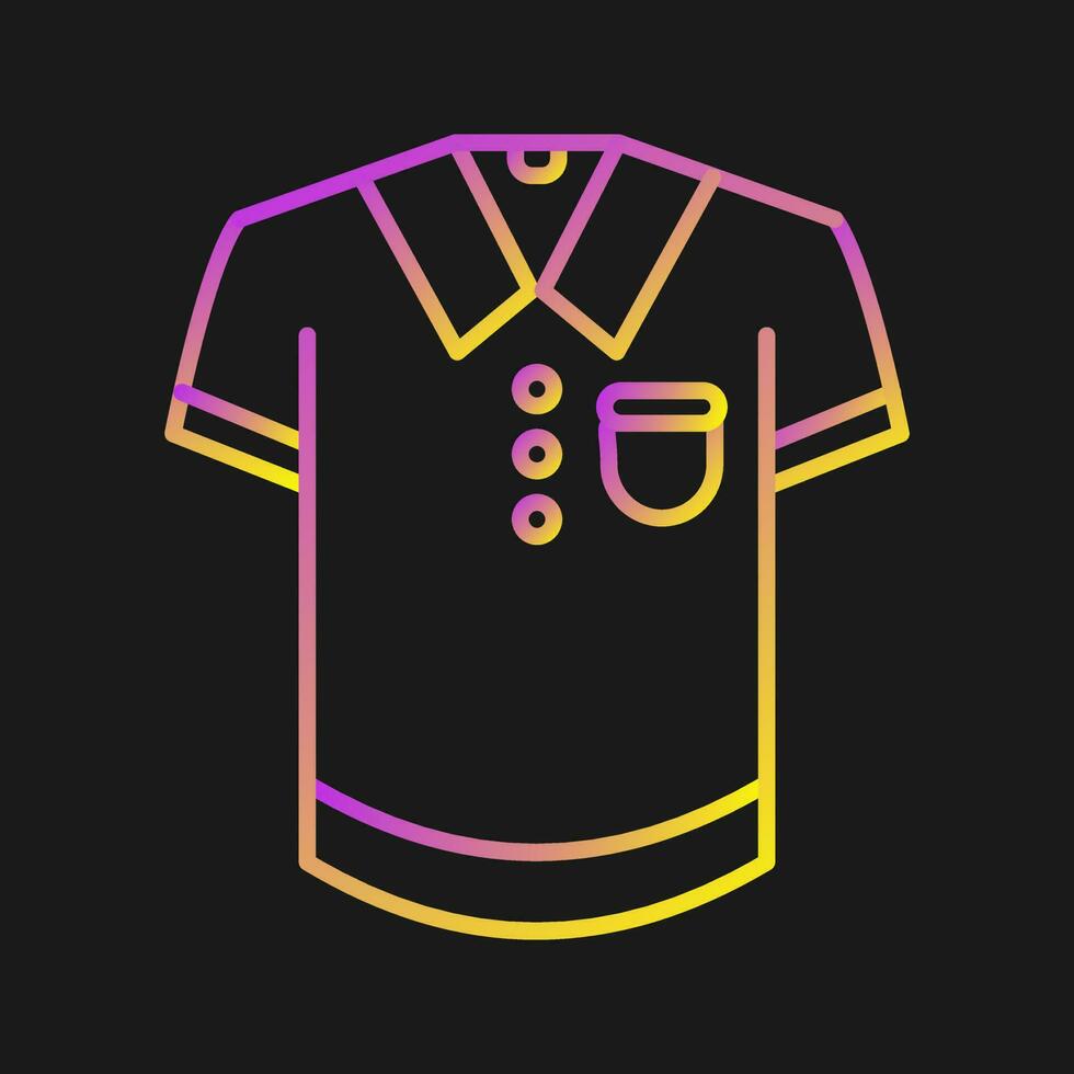 icono de vector de camisa de polo