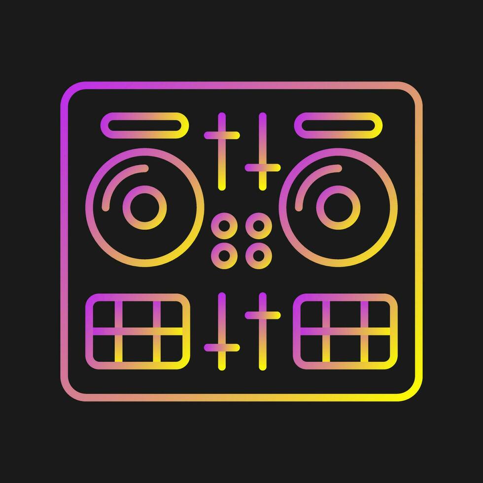 icono de vector de DJ