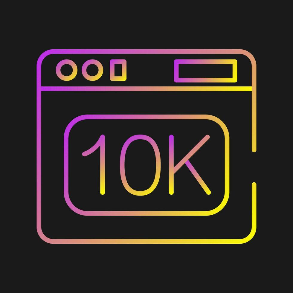 icono de vector de 10k