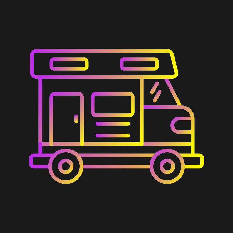 Camper Van Vector Icon