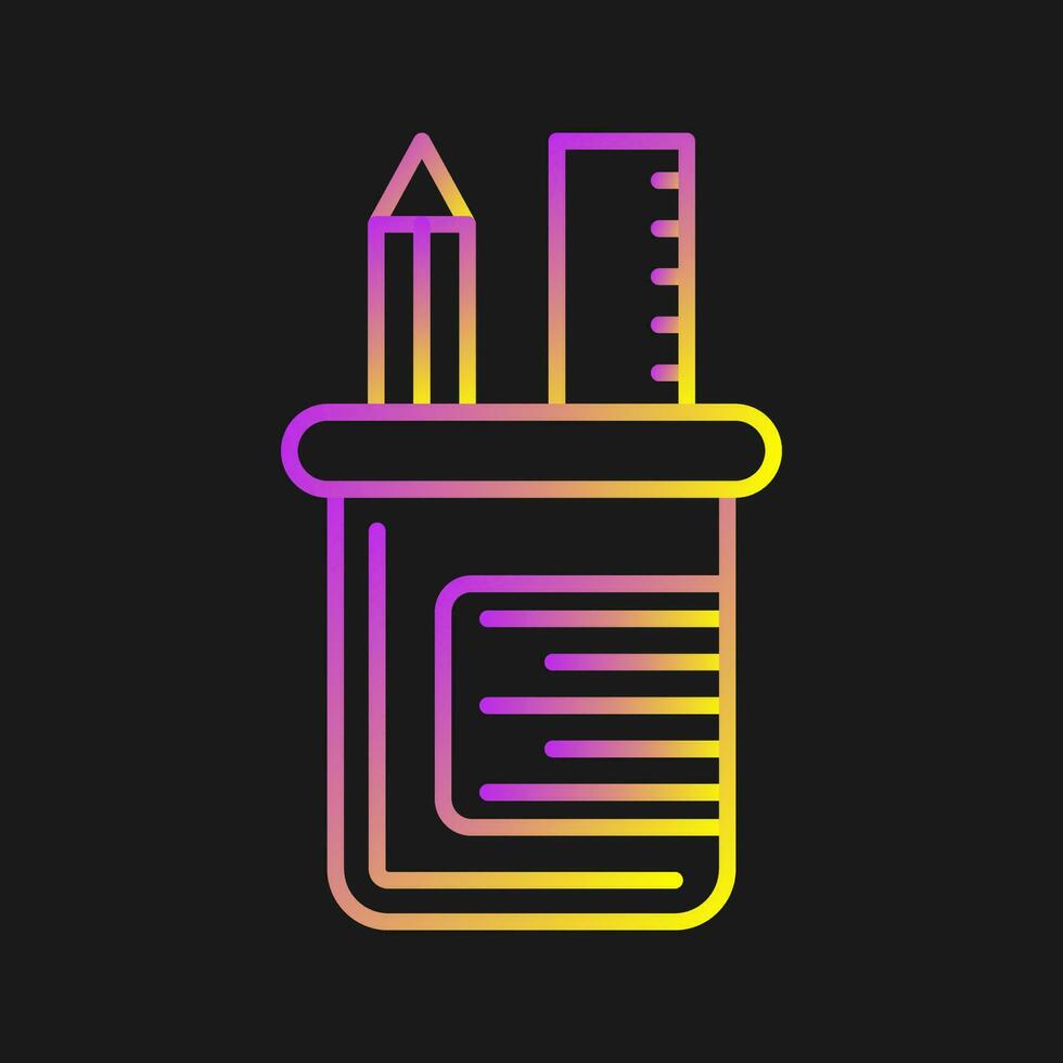 Pencil Stand Vector Icon