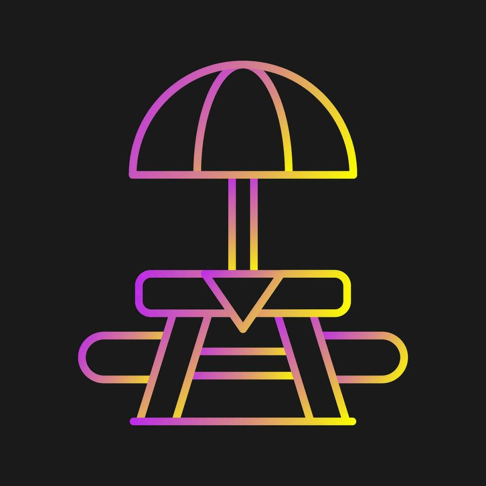 Picnic Table Vector Icon