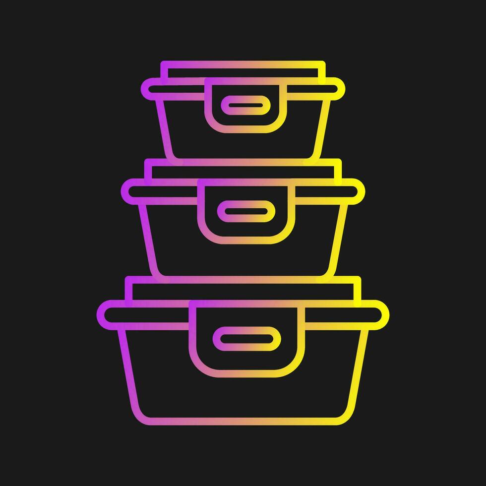 Plastic Food Container Vector Icon