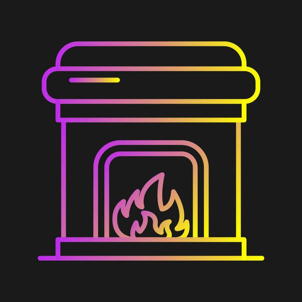 Fireplace Vector Icon