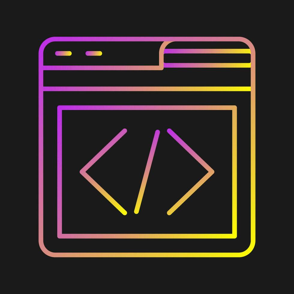 icono de vector de programación web