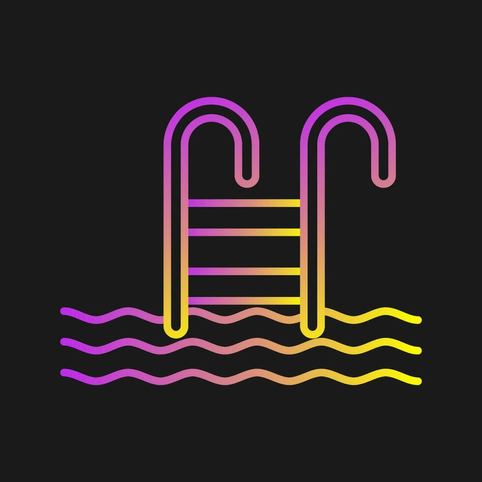 Water Stairs Vector Icon