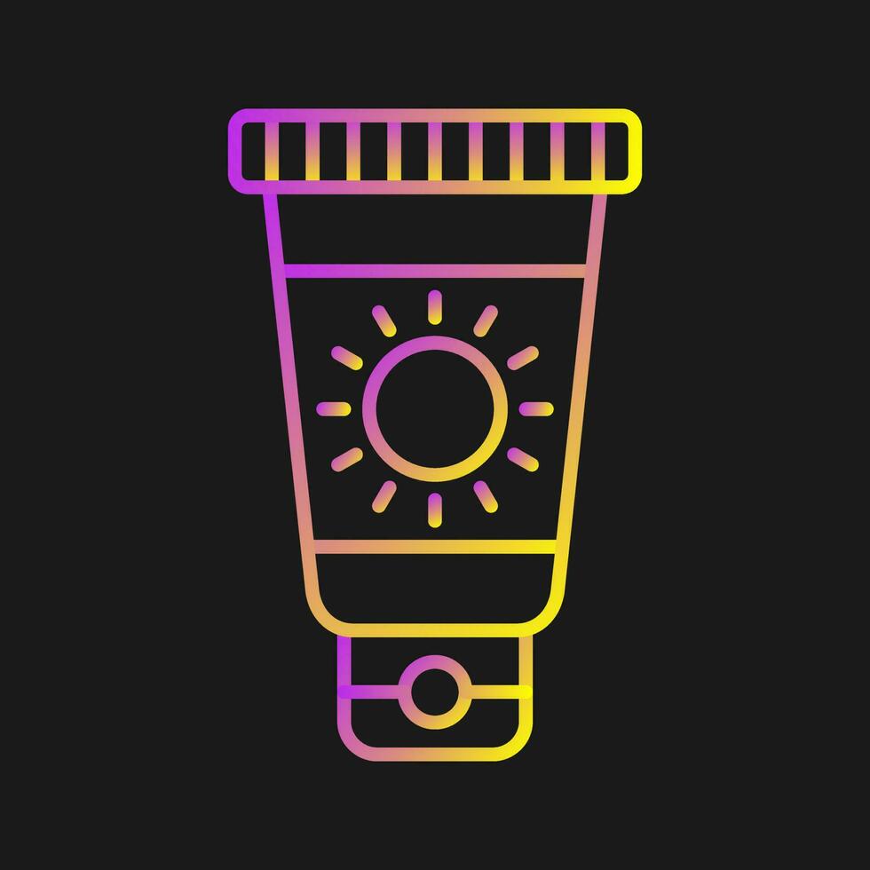 Sun Cream Vector Icon