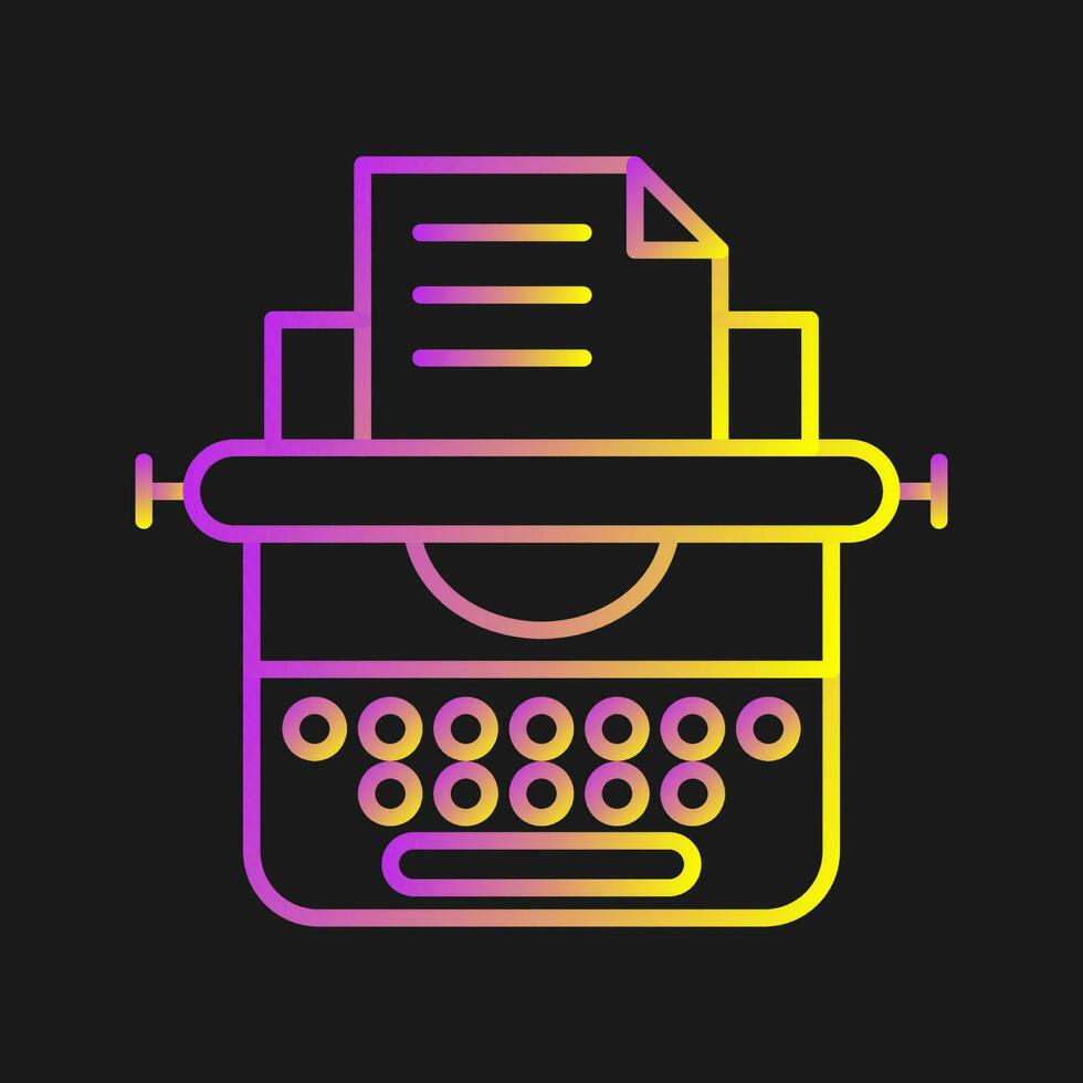 Typewriter Vector Icon