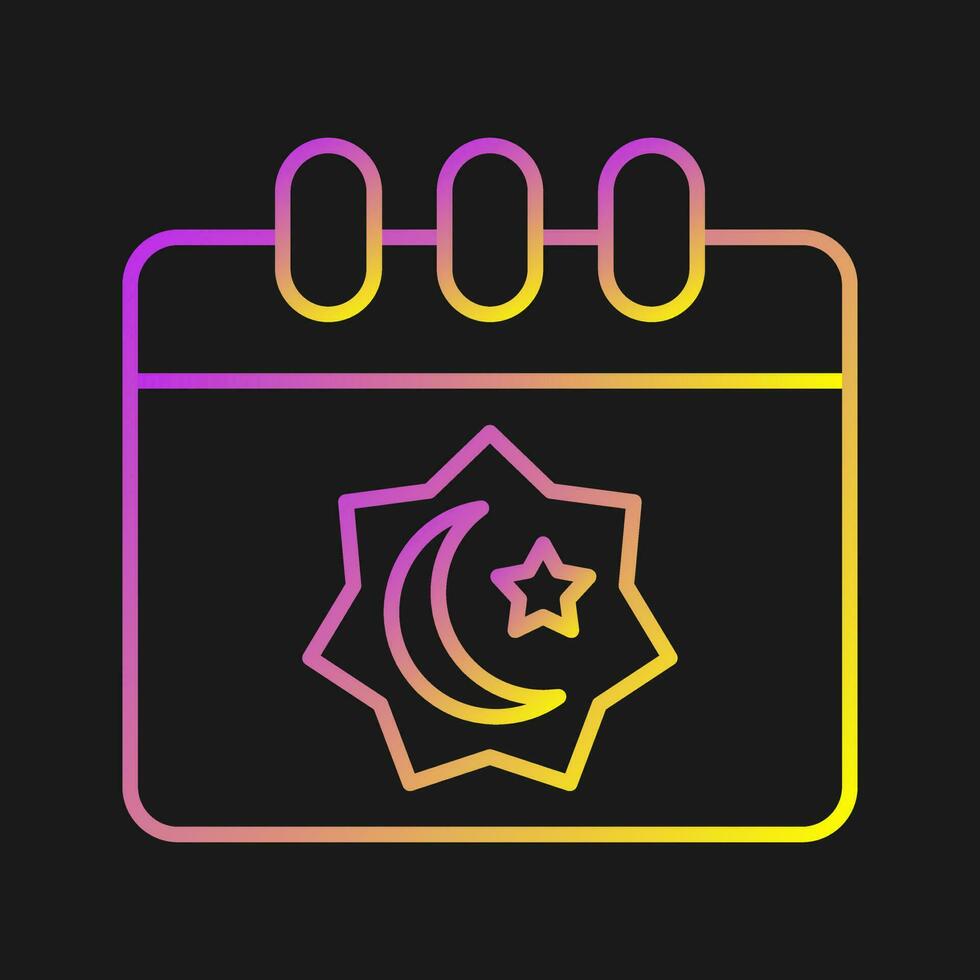 Islamic Calendar Vector Icon