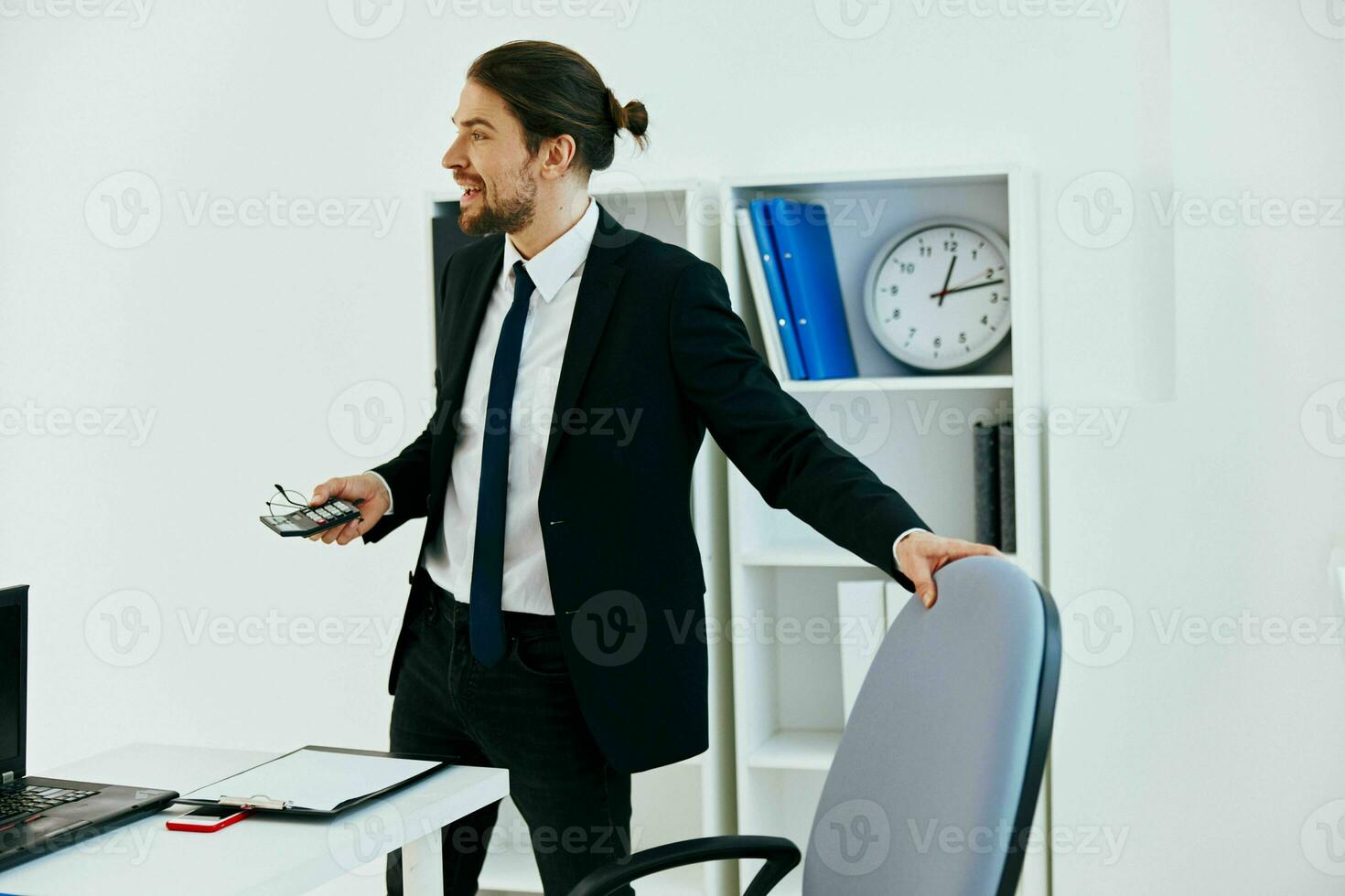 businessman in the office with documents lifestyle photo