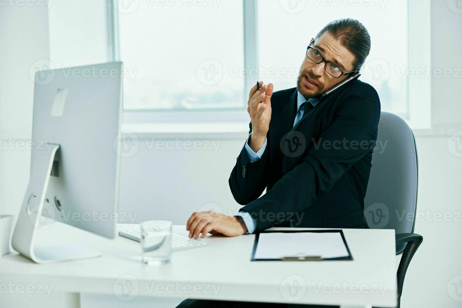 businessman near the desktop work process Lifestyle photo