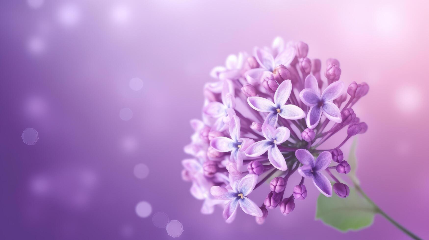 Lilac flower bokeh background. Illustration photo