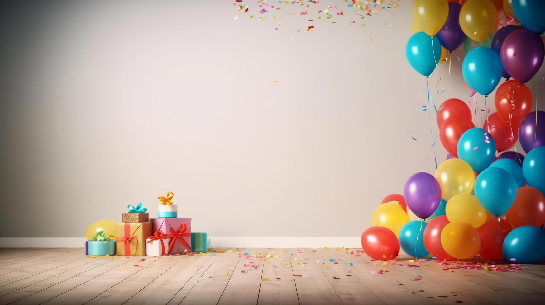 Birthday balloon background. Illustration photo