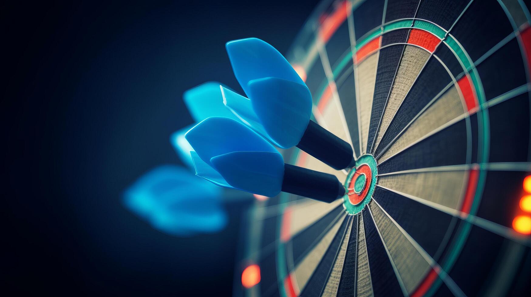 Blue darts background. Illustration photo