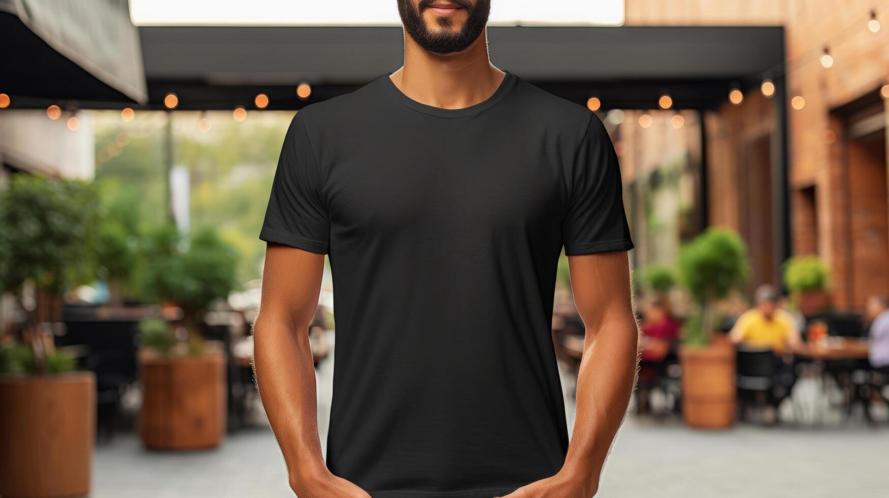 Closeup T-Shirt on men. Illustration photo