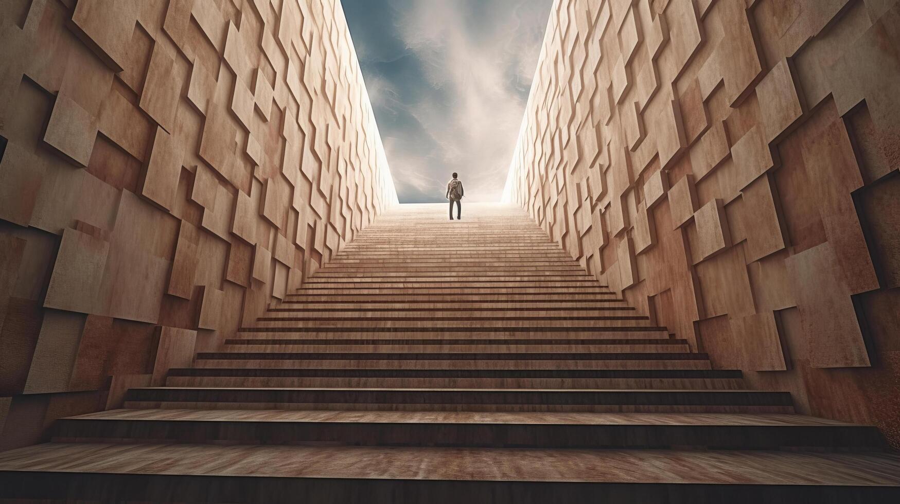 Stairs to heaven. Illustration photo