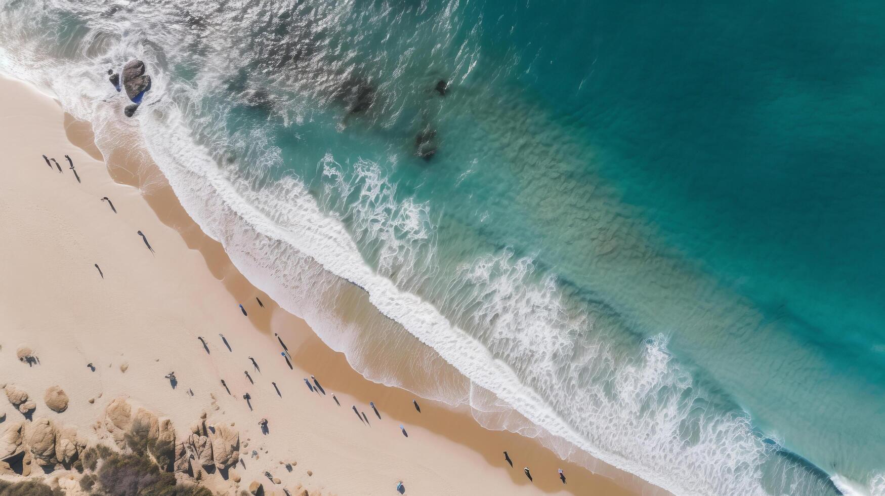 Beach and ocean. Illustration photo