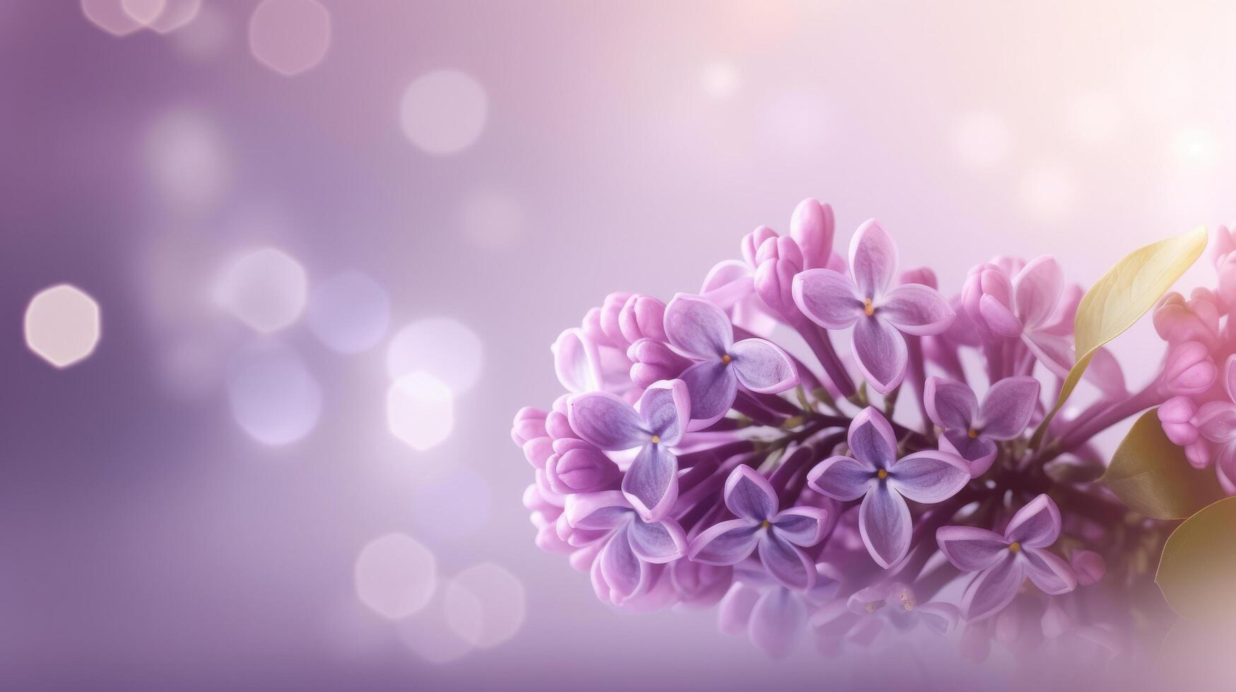 Lilac flower bokeh background. Illustration photo