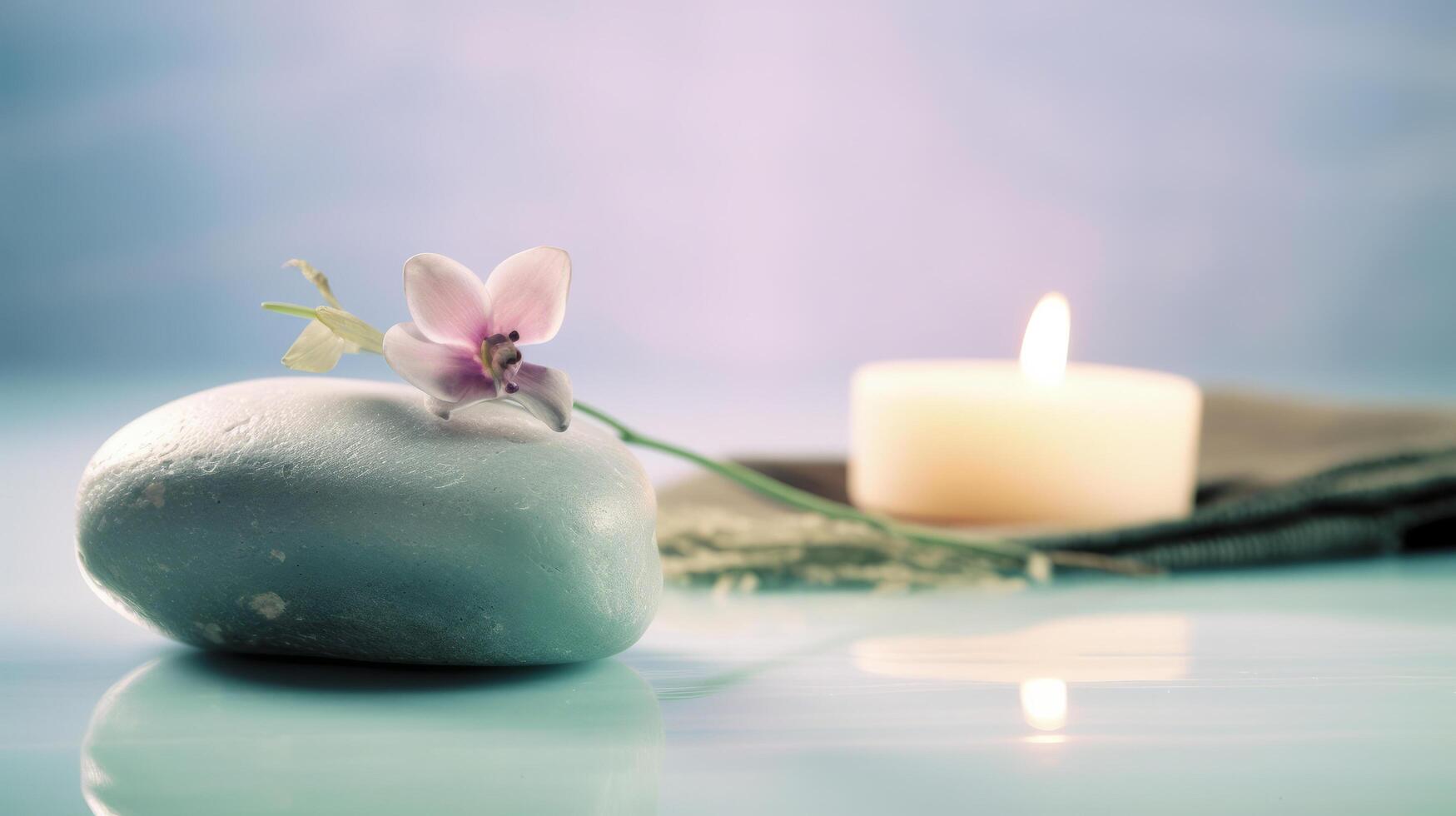 Spa background with candles. Illustration photo