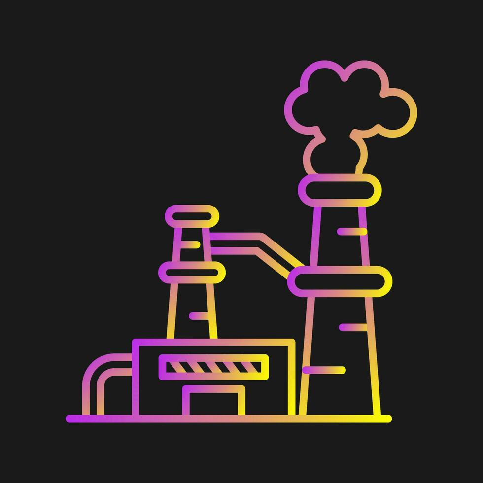 Nuclear Plant Vector Icon