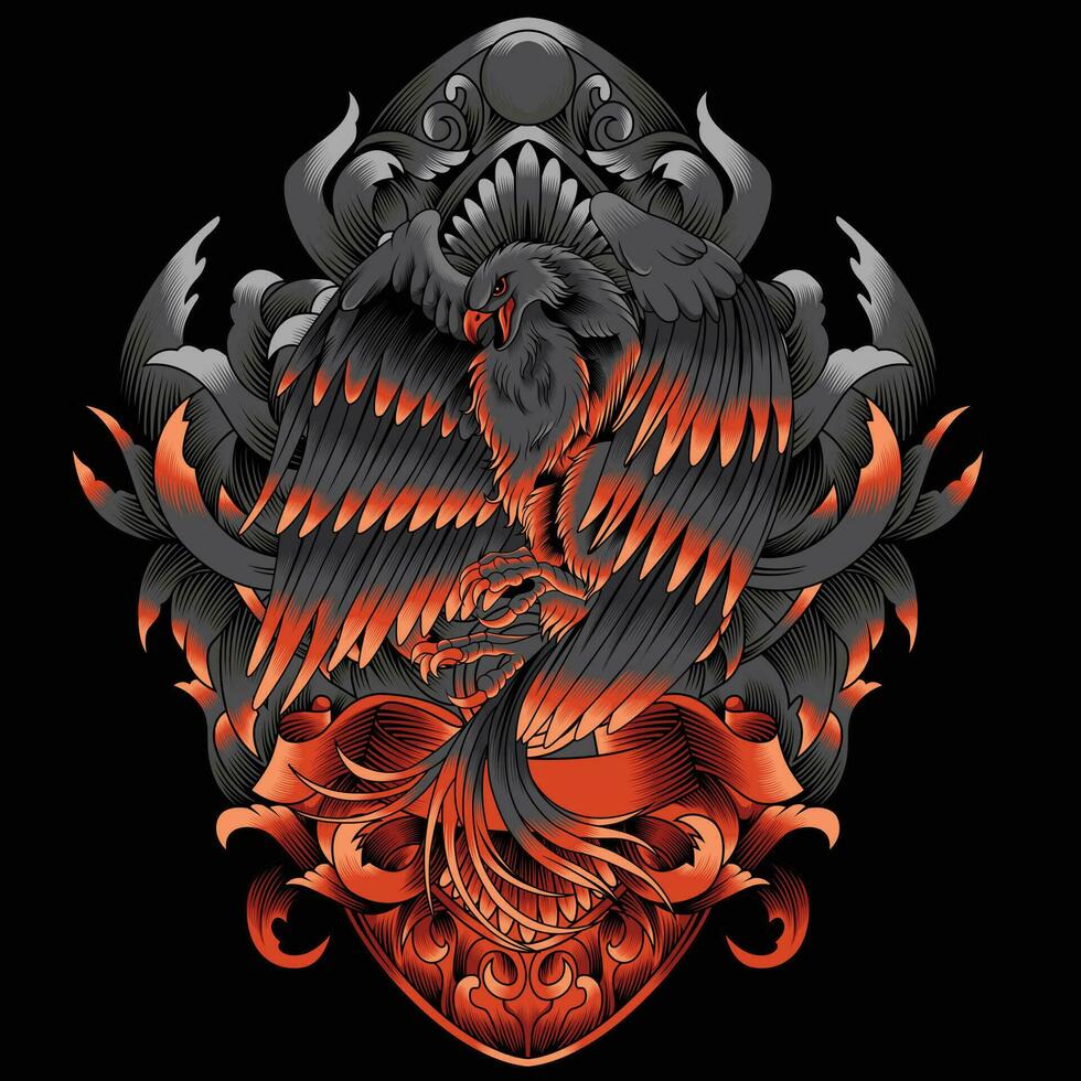 Phoenix vector illustration 23703610 Vector Art at Vecteezy