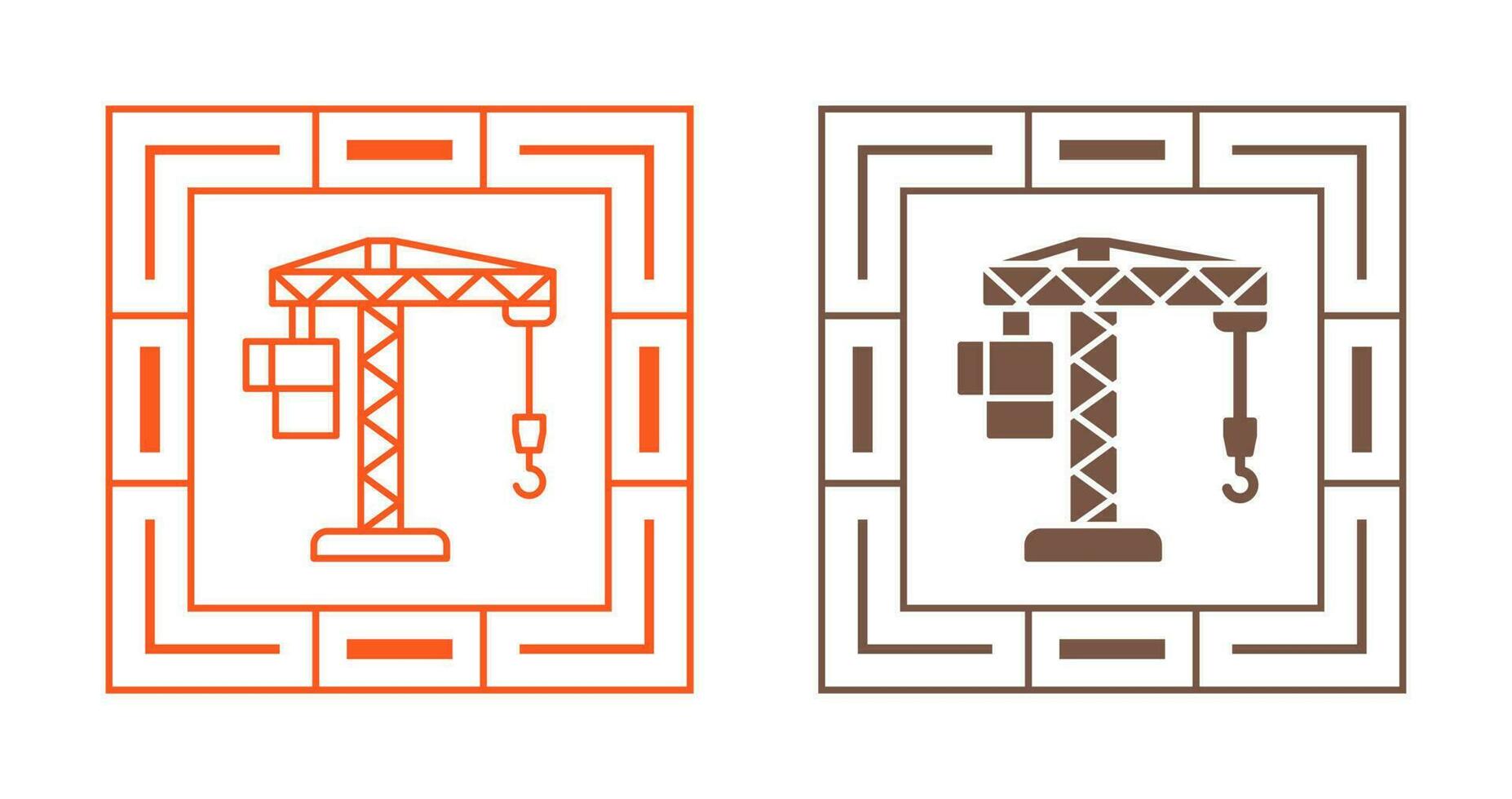Crane Lifting Vector Icon