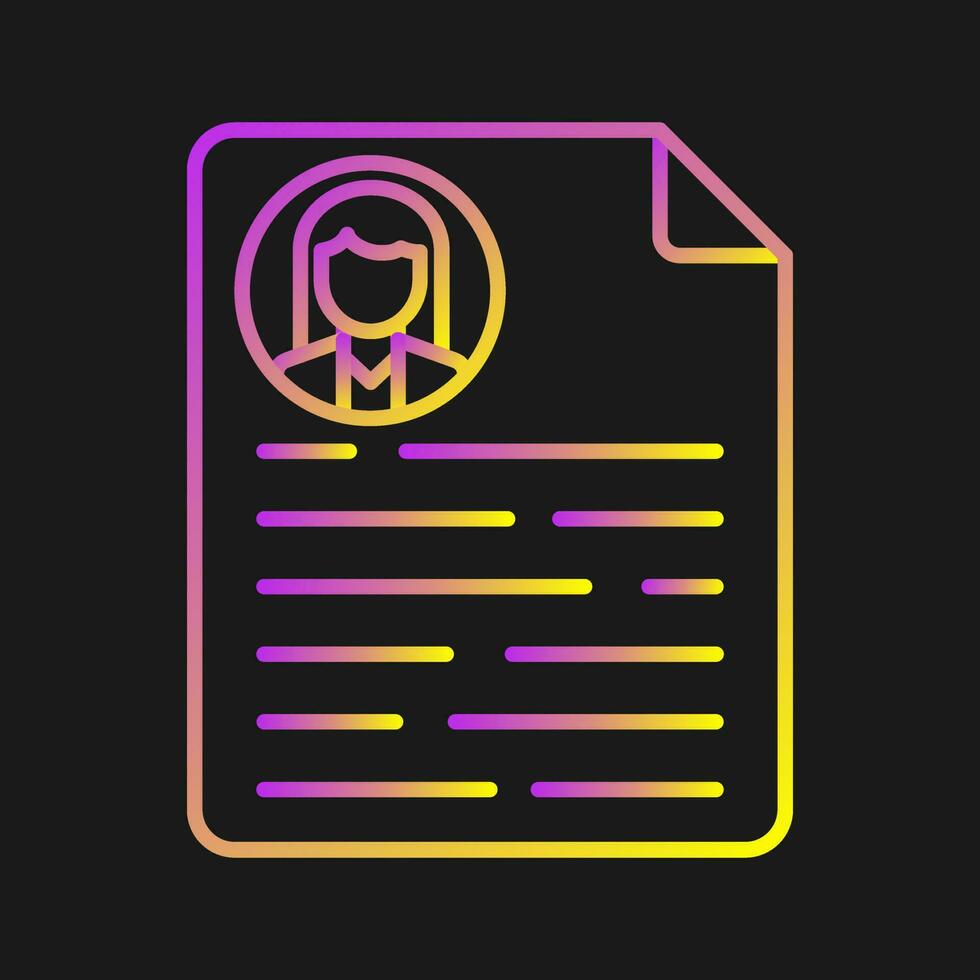 CV Vector Icon