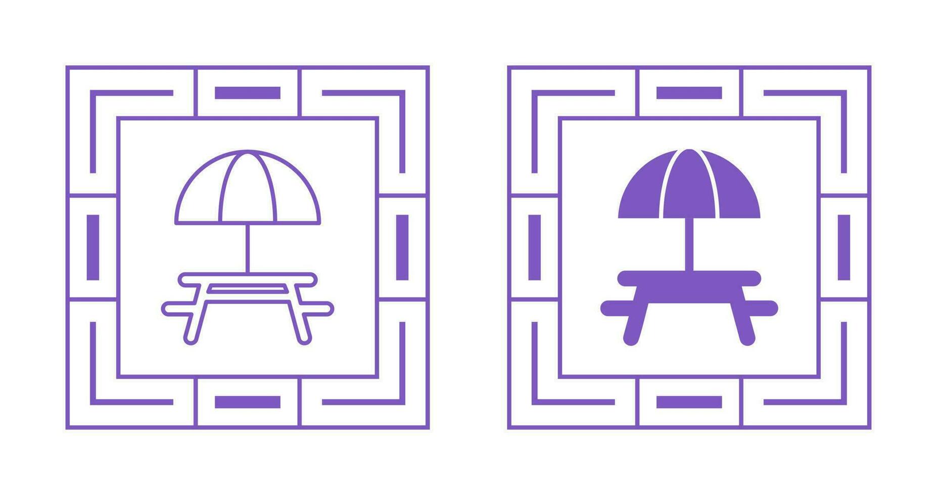 Camping Table Vector Icon